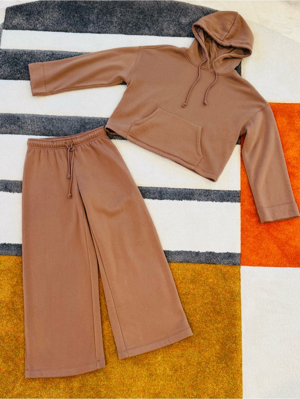 Z Supply Cozy Knit Loungewear Set in Mauve Brown